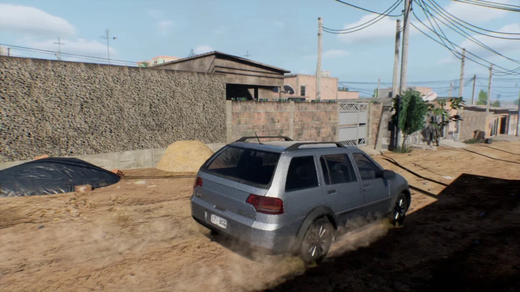 171: carro em rua de bairro brasileiro em imagem divulgada pela Betagames