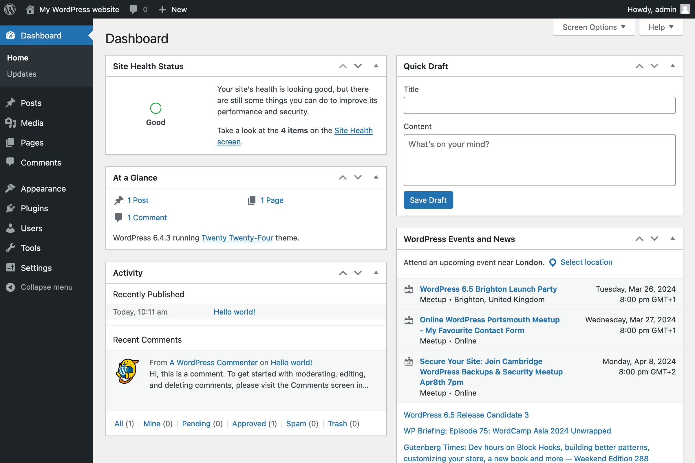Captura editorial de interface WordPress usada para orientar a revisão de segurança